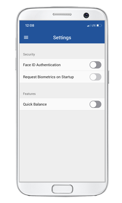 SeaComm Mobile Branch Settings